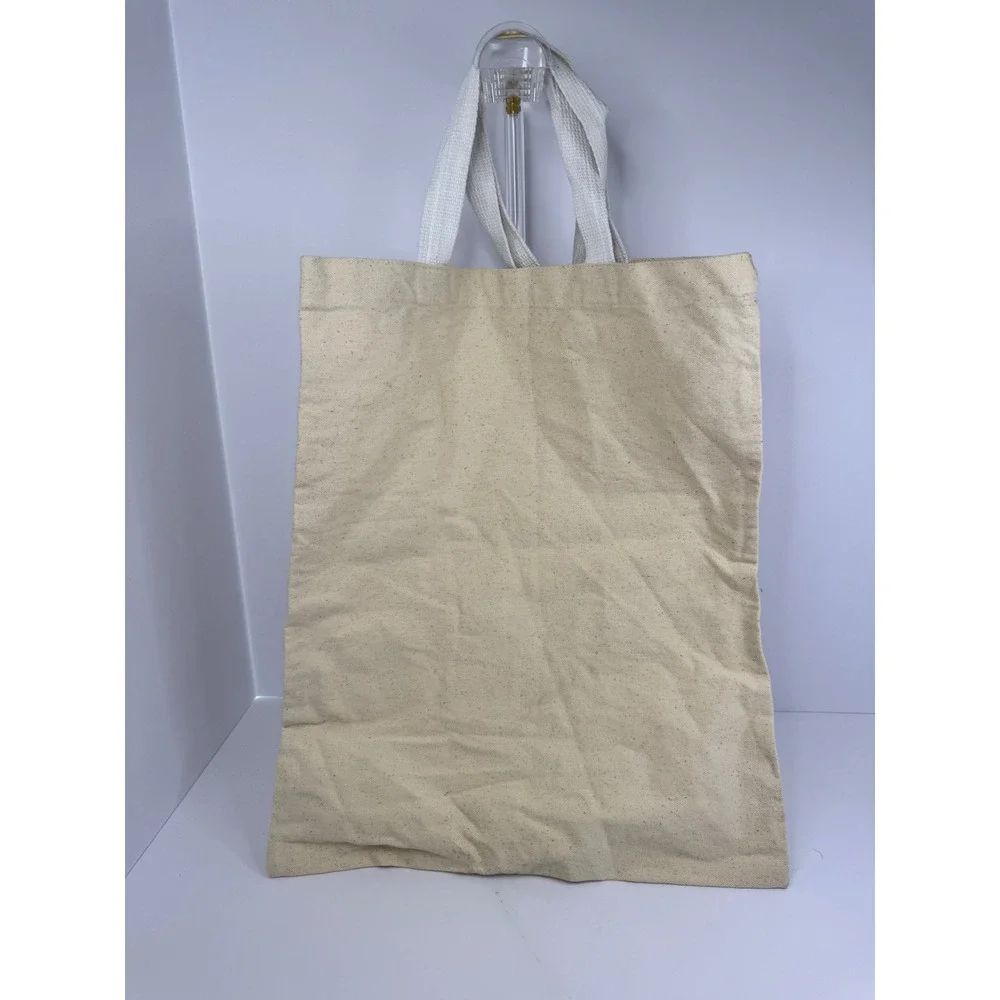 Outdoor Voices Canvas Tote Bag Cream Blue Technical‎ Apparel for Recreation